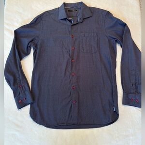 Hammer Made Men’s Navy Design Dress Shirt